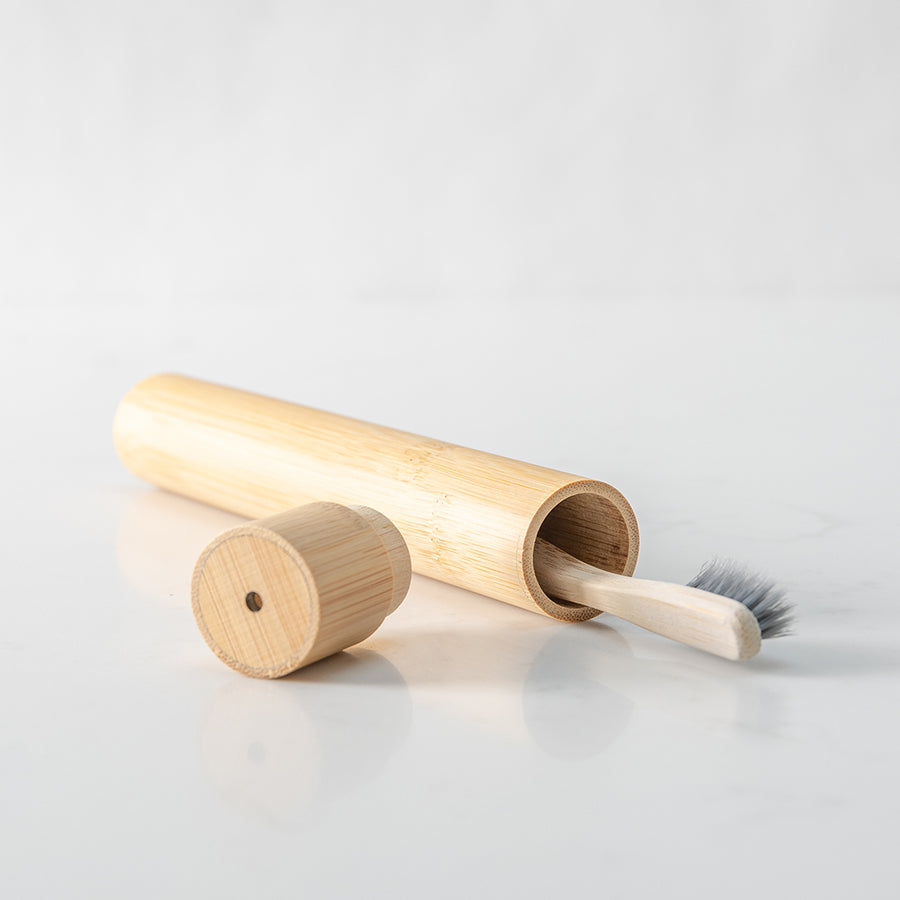 Bamboo  Toothbrush Travel Case